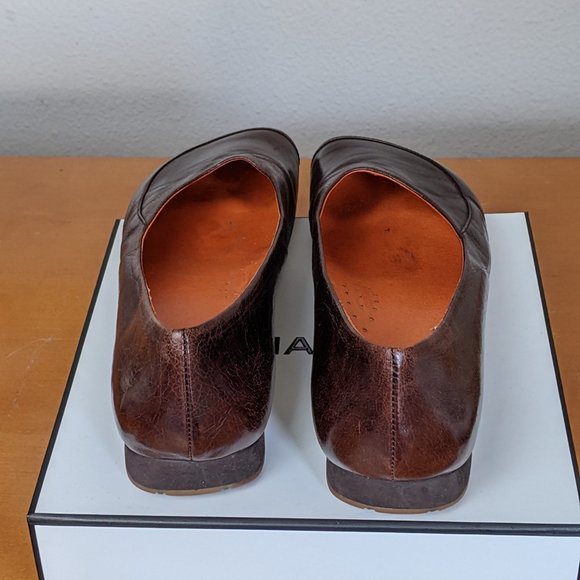 Miz Mooz Brown Slipon Mini Wedges Size 39 - Picture 3 of 7